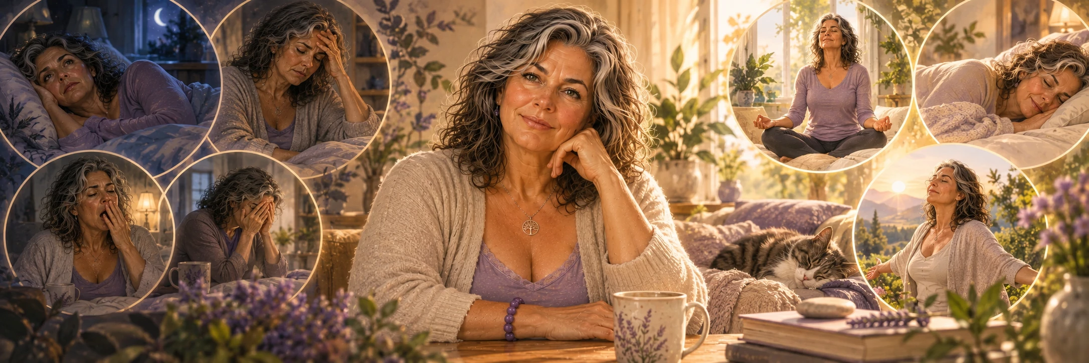 Postmenopausal woman sleeping with signs of possible sleep disruption