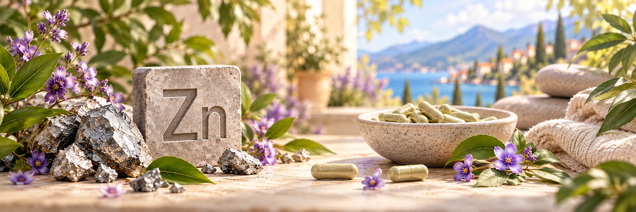 Zinc and skin cells supporting normal skin function