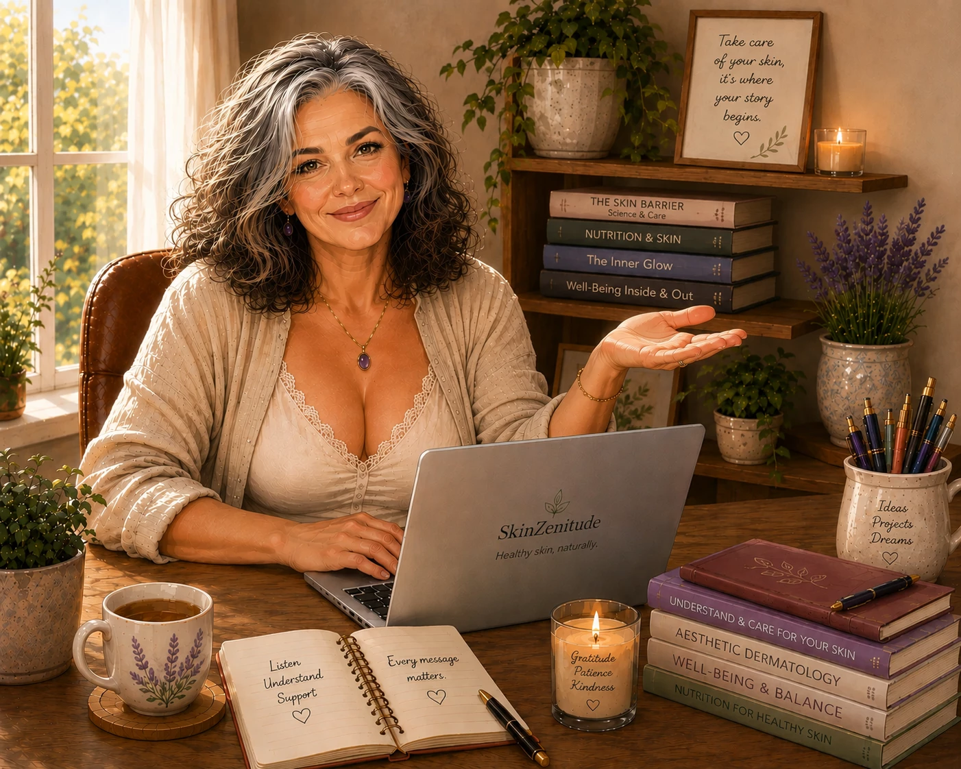 Saphyia in her office