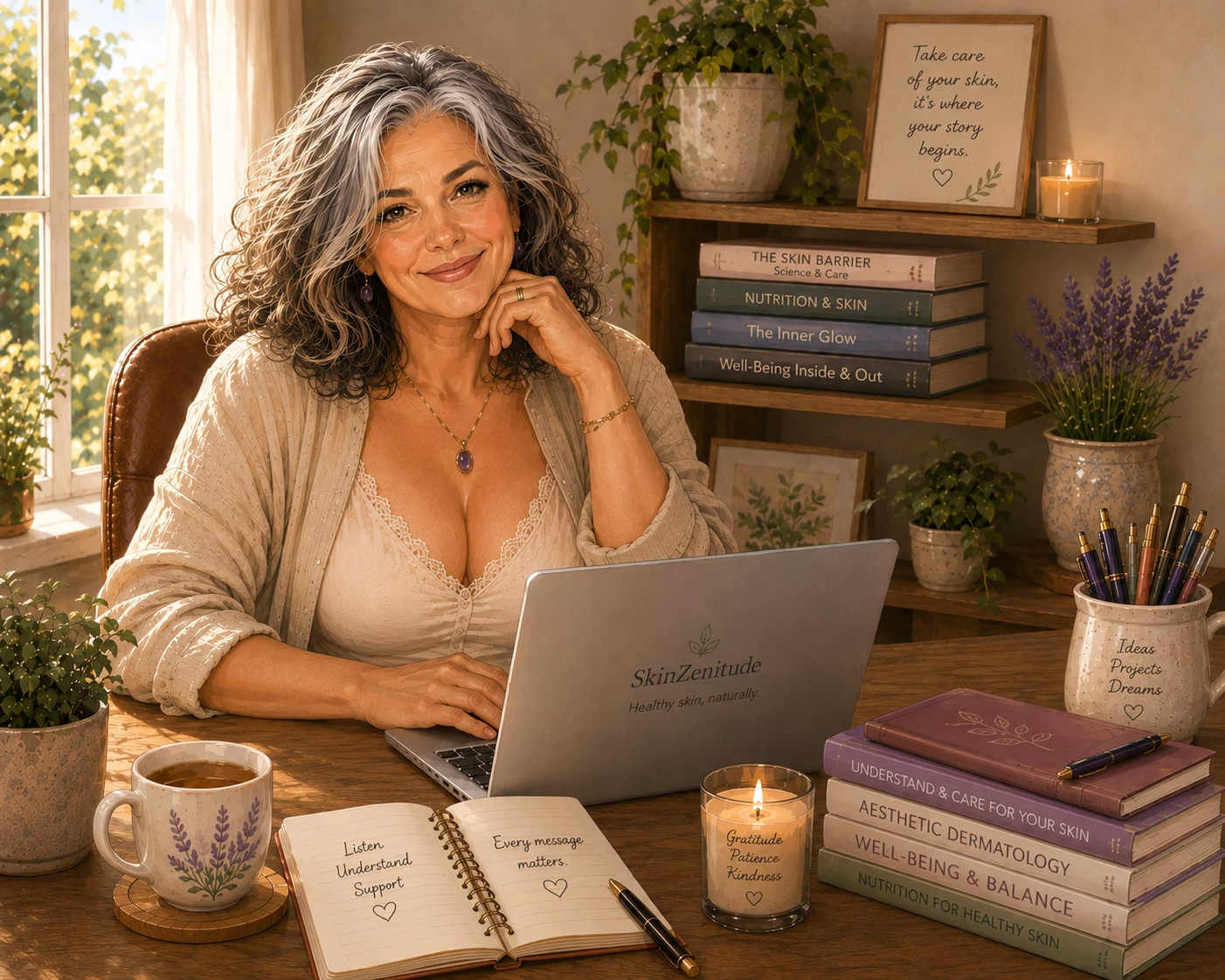 Saphyia in her office